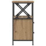 Comodino Rovere Artigianale 34x35,5x70 cm in Legno truciolato