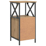 Comodino Rovere Artigianale 34x35,5x70 cm in Legno truciolato