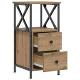 Comodino Rovere Artigianale 34x35,5x70 cm in Legno truciolato