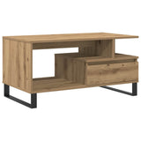 Tavolino Salotto Rovere Artigianale 90x49x45 cm truciolato