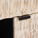 Credenza con porta Finitura Bianco Lavato 80 x 33 x 75 cm