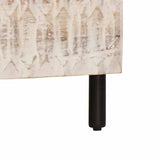 Credenza con porta Finitura Bianco Lavato 80 x 33 x 75 cm