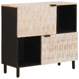 Credenza con porta Finitura Bianco Lavato 80 x 33 x 75 cm