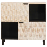 Credenza con porta Finitura Bianco Lavato 80 x 33 x 75 cm