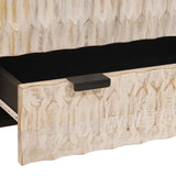 Credenza con cassetto Finitura Bianco Lavato 60 x 33 x 100 cm