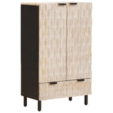 Credenza con cassetto Finitura Bianco Lavato 60 x 33 x 100 cm