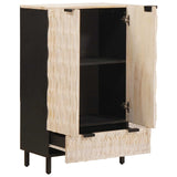 Credenza con cassetto Finitura Bianco Lavato 60 x 33 x 100 cm