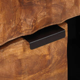 Credenza con porta Finitura Marrone Acacia 80 x 33 x 75 cm