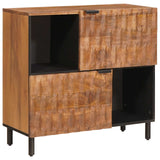 Credenza con porta Finitura Marrone Acacia 80 x 33 x 75 cm