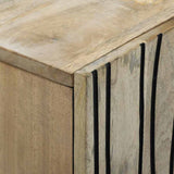 Sideboard Bianco 90 x 33 x 75 cm legno massello di mango