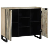Sideboard Bianco 90 x 33 x 75 cm legno massello di mango