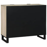Sideboard Bianco 90 x 33 x 75 cm legno massello di mango
