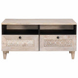 Tavolino da salotto Bianco Sbiancato 80 x 54 x 40 cm
