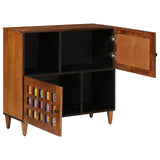 Credenza con porta Noce 80 x 33 x 75 cm Legno di mango massello