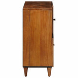 Credenza con porta Noce 80 x 33 x 75 cm Legno di mango massello