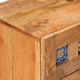 Armadio da Notte con cassetto 2 pcs Naturale 40 x 33 x 46 cm