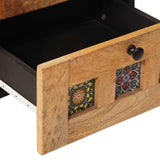 Armadio da Notte con cassetto 2 pcs Naturale 40 x 33 x 46 cm