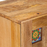 Credenza Naturale 60 x 33 x 75 cm Legno di mango massello