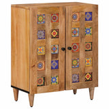 Credenza Naturale 60 x 33 x 75 cm Legno di mango massello
