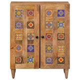 Credenza Naturale 60 x 33 x 75 cm Legno di mango massello