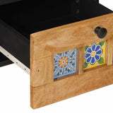Mobile TV Naturale 100 x 33 x 46 cm Legno di mango massello