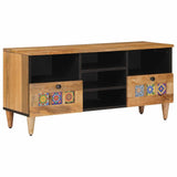 Mobile TV Naturale 100 x 33 x 46 cm Legno di mango massello
