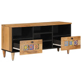 Mobile TV Naturale 100 x 33 x 46 cm Legno di mango massello
