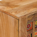 Credenza Naturale 90 x 33 x 75 cm Legno di mango massello