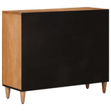 Credenza Naturale 90 x 33 x 75 cm Legno di mango massello