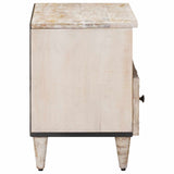 Mobile TV Bianco 70 x 33,5 x 46 cm Legno di mango massello