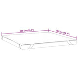Coprimaterasso Bianco 200x200 cm Impermeabile