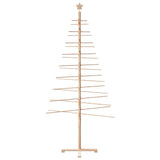 Albero di Natale Decorativo in Legno 210 cm Legno Massello Pino