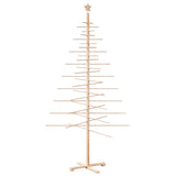 Albero di Natale Decorativo in Legno 210 cm Legno Massello Pino