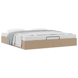Struttura Letto Pouf senza Materasso 200x200 cm Similpelle