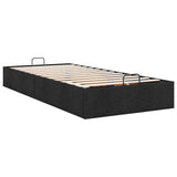 Struttura Letto Pouf senza Materasso Nero 80x200 cm in Tessuto