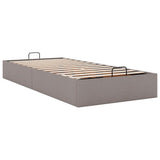 Struttura Letto Pouf senza Materasso Tortora 90x190 cm Tessuto