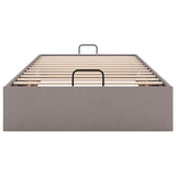 Struttura Letto Pouf senza Materasso Tortora 90x190 cm Tessuto