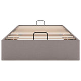 Struttura Letto Pouf senza Materasso Tortora 90x200 cm Tessuto