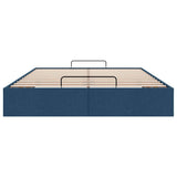 Struttura Letto Pouf senza Materasso Blu 140x200cm in Tessuto