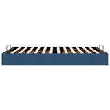 Struttura Letto Pouf senza Materasso Blu 140x200cm in Tessuto