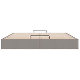 Struttura Letto Pouf senza Materasso Tortora 200x200 cm Tessuto