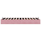 Struttura Letto Pouf Senza Materasso Rosa 80x200 cm Velluto