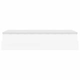 Struttura Letto Pouf con Materasso Bianco 90x190 cm Similpelle