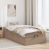 Struttura Letto Pouf con Materasso 90x190 cm Similpelle