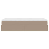 Struttura Letto Pouf con Materasso 90x190 cm Similpelle