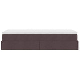 Struttura Letto Pouf con Materasso 80x200 cm in Tessuto