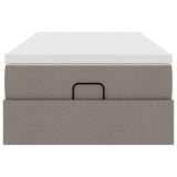 Struttura Letto Pouf con Materasso Tortora 100x200cm in Tessuto