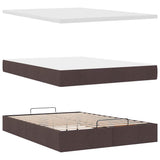 Struttura Letto Pouf con Materasso 140x200 cm in Tessuto