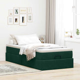 Struttura Letto Pouf con Materasso 90x190 cm in Velluto