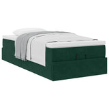 Struttura Letto Pouf con Materasso 90x190 cm in Velluto